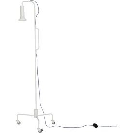 Hübsch Ido gulvlampe, med hjul. Lys grå