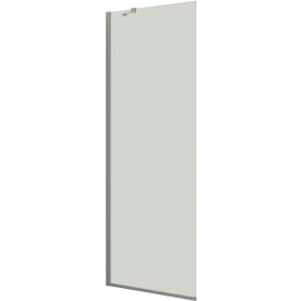 Dansani Match dusjvegg, modell D+stabiliseringsarm, 87 cm, klart glass, satin profil