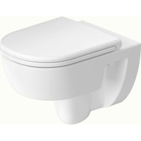 Duravit D-Code vegghengt toalett, uten skyllekant, hvit
