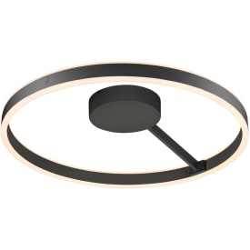 SLV One væg- & loftlampe, sort, Ø60 cm