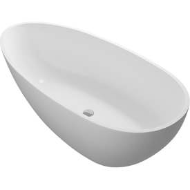 Strømberg Castel fritstående badekar 1680x820mm, mat hvid