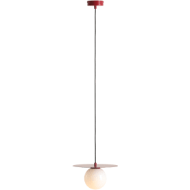 Aldex Loop pendellampe, Ø14 cm, rød