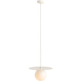 Aldex Loop pendellampe, Ø14 cm, krem