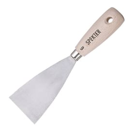 Spekter spartel m/hård stålklinge og træskaft, 60 mm
