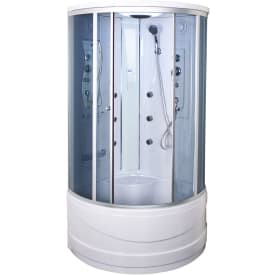Arrow duschkabin 6026, massagedusch, takdusch, högt kar, tonat glas