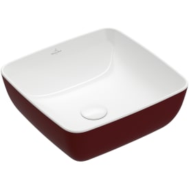Villeroy & Boch Artis håndvask, 41x41 cm, mørkerød