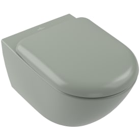 Villeroy & Boch Antao væghængt toilet, uden skyllekant, rengøringsvenlig, mat grøn