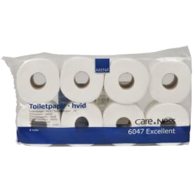 8 stk Abena Care-Ness Excellent toiletpapir, 3-lags, hvid