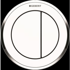 Geberit Omega10 trykknappp, krom/hvit