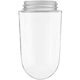 6 st Stabilt glas, klart glas, gänga 84,5 mm, Ø100 mm, höjd 165 mm