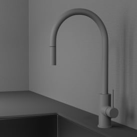 Scandtap Accent D kjøkkenarmatur, uttrekkbar tut, matt grå