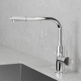 Scandtap Accent 90 kjøkkenarmatur, uttrekkbar tut, polert stål