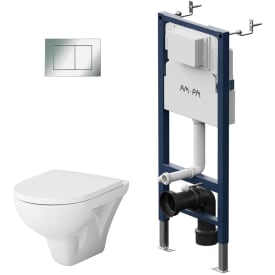 AM.PM Hit toiletpakke, uden skyllekant, hvid/krom