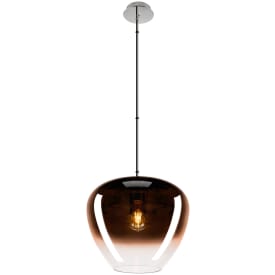 SLV Pantilo Convex pendel, krom/kobber, Ø40 cm
