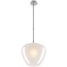 SLV Pantilo Convex pendellampa, krom/vit, Ø40 cm