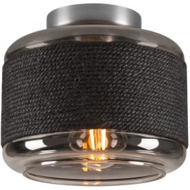 SLV Pantilo Rope vägg- och taklampa, silver, Ø19 cm