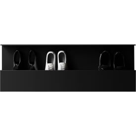Nichba Shoe Box skohylla, 100 cm, svart