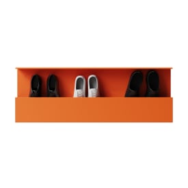 Nichba Shoe Box skohylla, 100 cm, orange