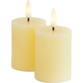 Mini Sille 2 stk. sett, Ø5xH6,5cm, lys gul