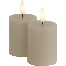 Mini Sille 2 stk. sett, Ø5xH6,5cm, varm grå