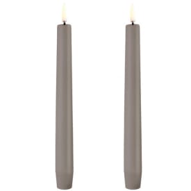 Uyuni LED kronelys, batteri, beige