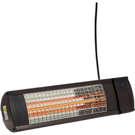 Heat1 infraröd terrassvärmare med fjärrkontroll, 500-1500W, svart