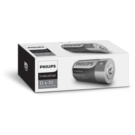 Philips Industrial Alkaline D batterier, 10 stk.