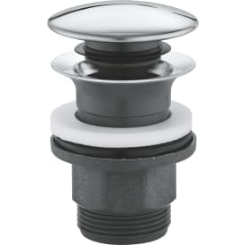 Grohe bottenventil, push-open, krom