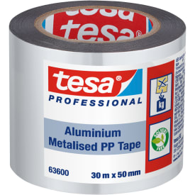 tesa aluminiumtejp 63600, 0 - 60 °C, liten kärna, 50 mm x 30 m