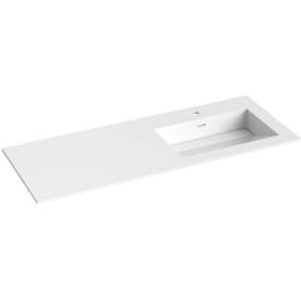Korsbakken Corian servant, 120,2x46,5 cm, høyre, hvit