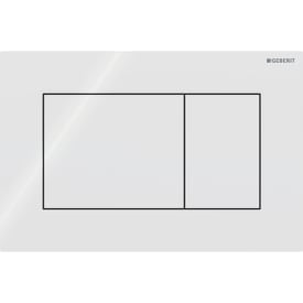 Geberit Sigma01 Square spolplatta, vit