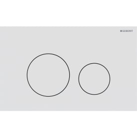 Geberit Sigma40 Round betjeningsplade, mat hvid