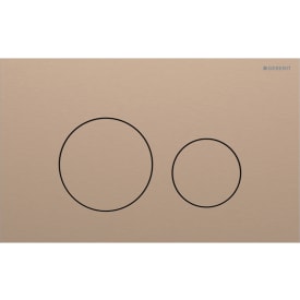 Geberit Sigma 40 Round spolplatta, borstad rödguld