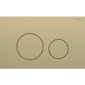 Geberit Sigma 40 Round spolplatta, borstad mässing