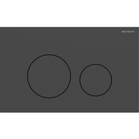 Geberit Sigma 40 Round spolplatta, matt svart