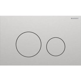 Geberit Sigma40 Round betjeningsplade, børstet rustfrit stål