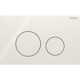 Geberit Sigma40 Round betjeningsplade, beige