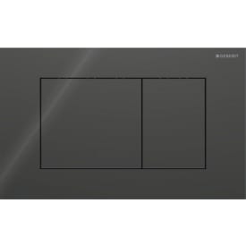 Geberit Sigma 40 Square spolplatta, svart glas