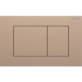 Geberit Sigma 40 Square spolplatta, borstad rödguld