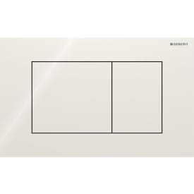 Geberit Sigma 40 Square spolplatta, beige glas