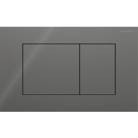 Geberit Sigma40 Square betjeningsplade, gråt glas