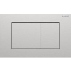 Geberit Sigma 40 Square spolplatta, borstad rostfritt stål