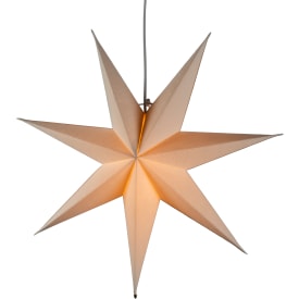 Konstmide pappersstjärna med ljus, 78 cm