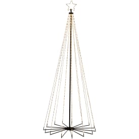 Konstmide julgran i metall med ljus, 240 cm