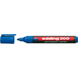 edding permanent tusj e-300, rund spiss, 1,5–3 mm, blå