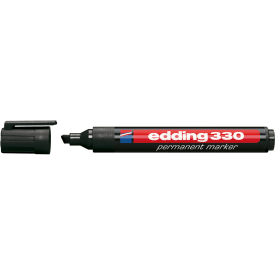edding permanent tusj e-330, skrå spiss, 1–5 mm, svart