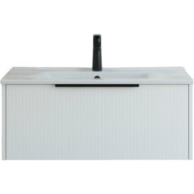 Dansani Mido+ Classic møbelpakke, 81x44 cm, stripete matt hvit