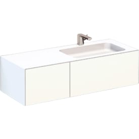 Alape WP Folio 7 möbelpaket, 125,4x50 cm, vit