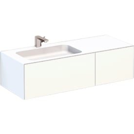 Alape WP Folio 7 möbelpaket, 125,4x50 cm, vit