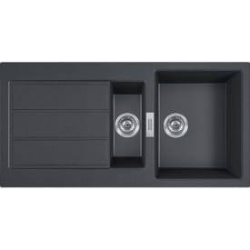 Franke Sirius S2D 651-100 køkkenvask, 100x50 cm, mat sort